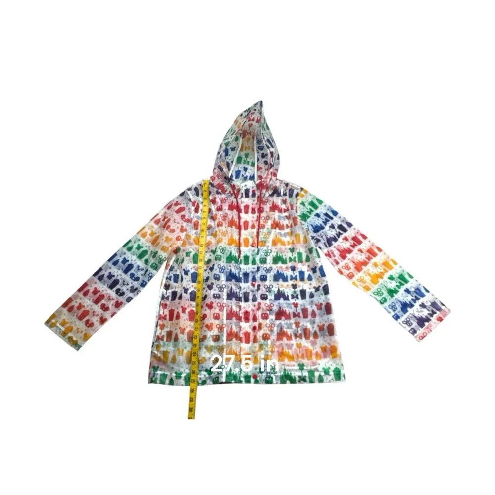 Rainbow Disney Collection Disney Parks Rain Jacket – Clear Translucent Women's M